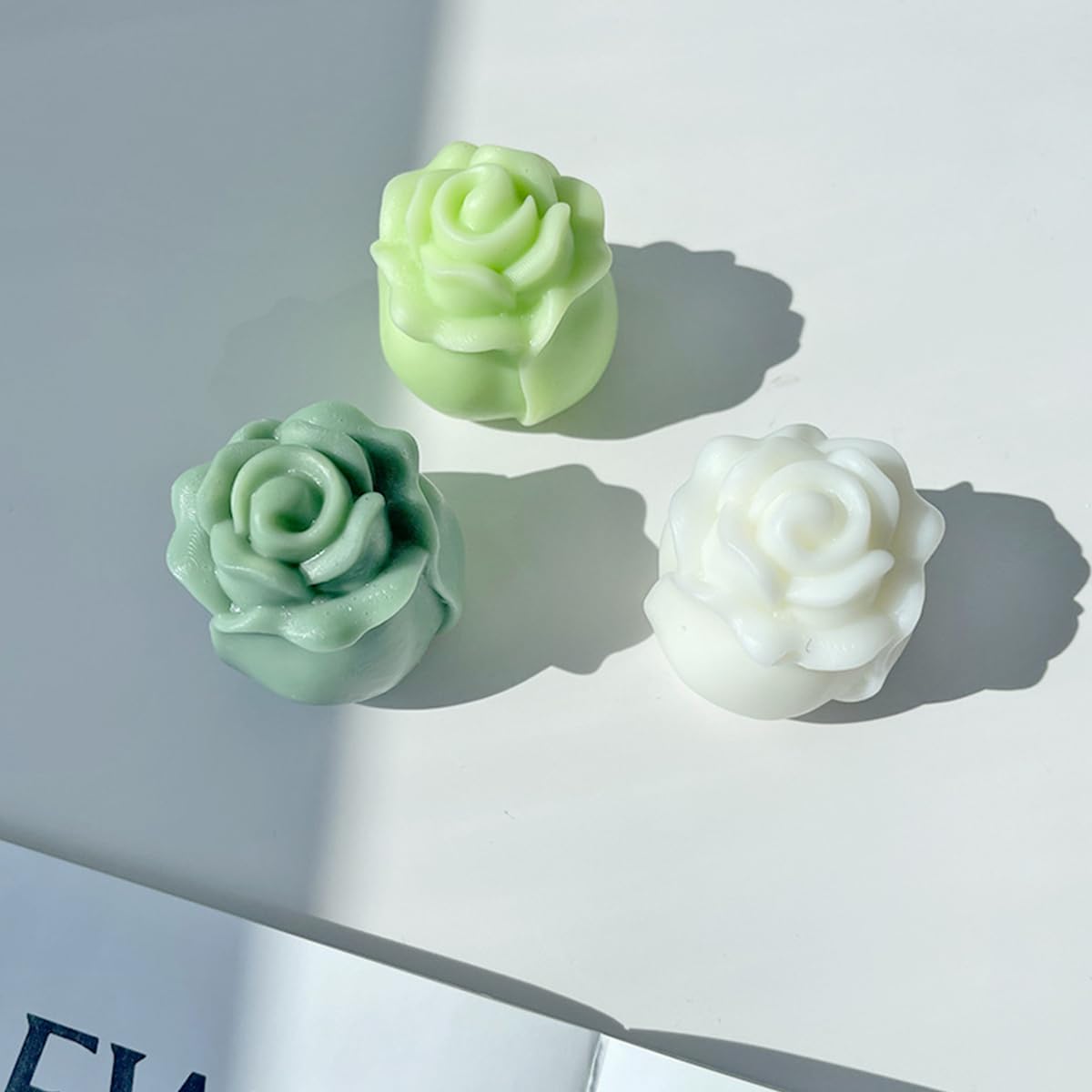 HASTHIP 2Pcs Flower Silicone Molds Resin Candle Mold, 3D Bloom Rose Peony Fondant Mold, Silicone Molds for Soy Wax, Beeswax, Candle Making, Resin Polymer Clay Craft Gift HASTHIP 2Pcs Flower Silicone Molds Resin Candle Mold, 3D Bloom Rose Peony Fondant Mold, Silicone Molds for Soy Wax, Beeswax, Candle Making, Resin Polymer Clay Craft Gift